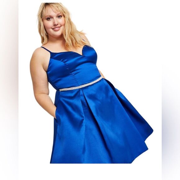 NWT Trendy Plus Size V-neck A line Dress - Picture 4 of 5